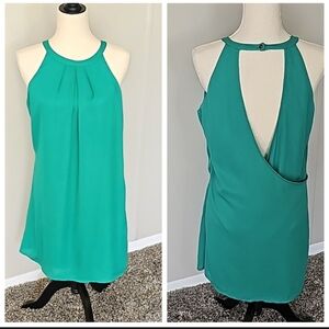 Harper Halter Neckline Open Back Shift Dress Size Large Event Party Cocktail